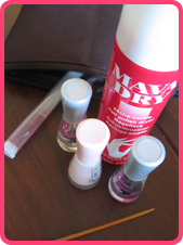 manucure vernis laque séchante pour vernis de Mavala