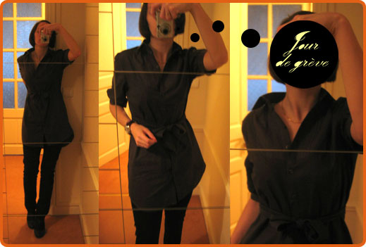 jour de greve pantalon chemise zara jean slim escarpins
