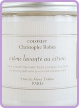 crème lavante au citron cristophe robin et autres produits de la gamme “cheveux colorés”