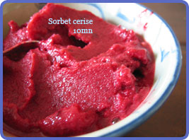 sorbet cerise maison light resultat